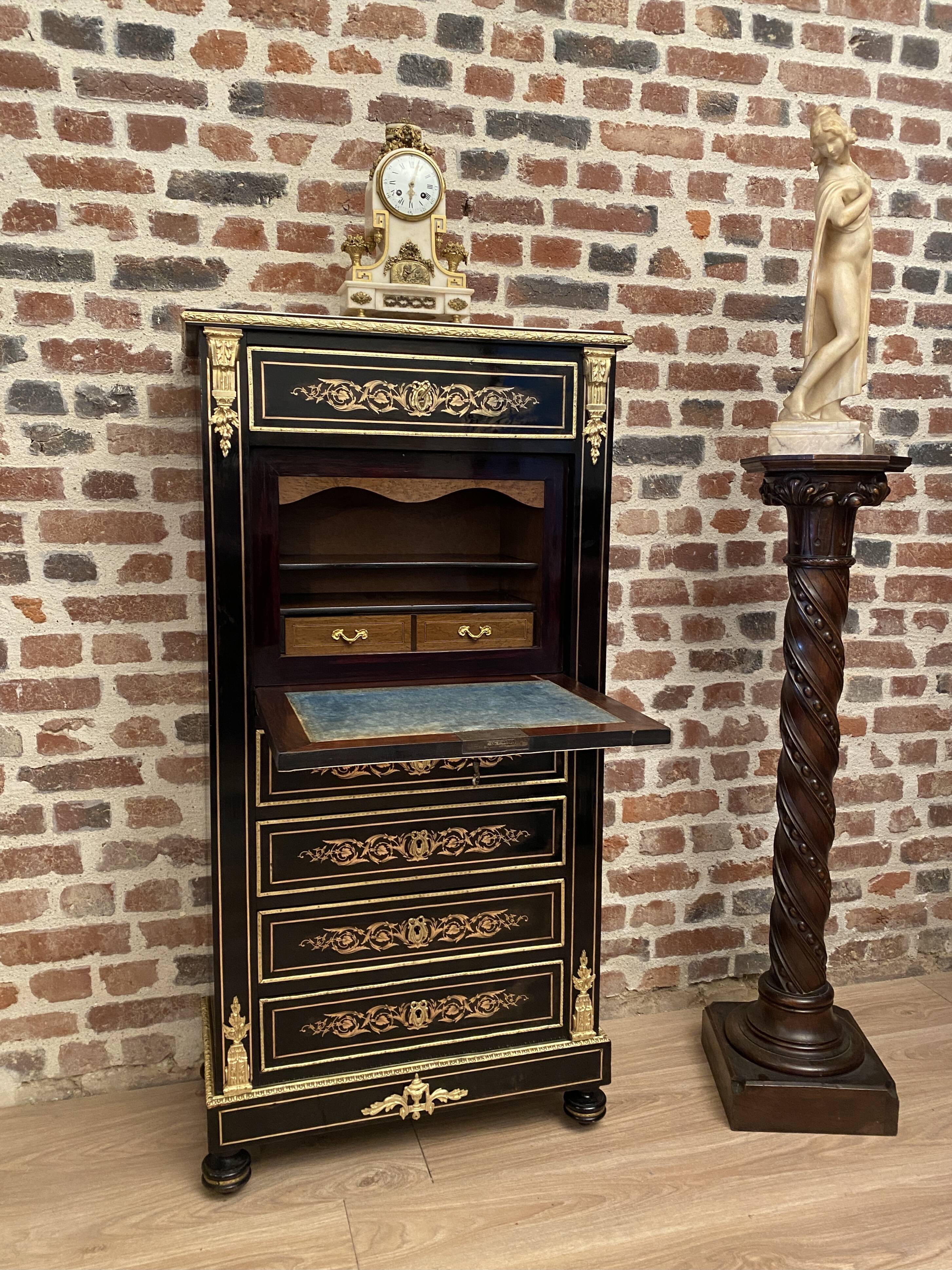 Secretaire de dame en marqueterie epoque Napoleon III