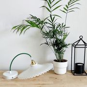 Vintage white opaline pendant lamp