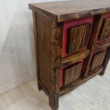 Brutalist bar counter in solid elm