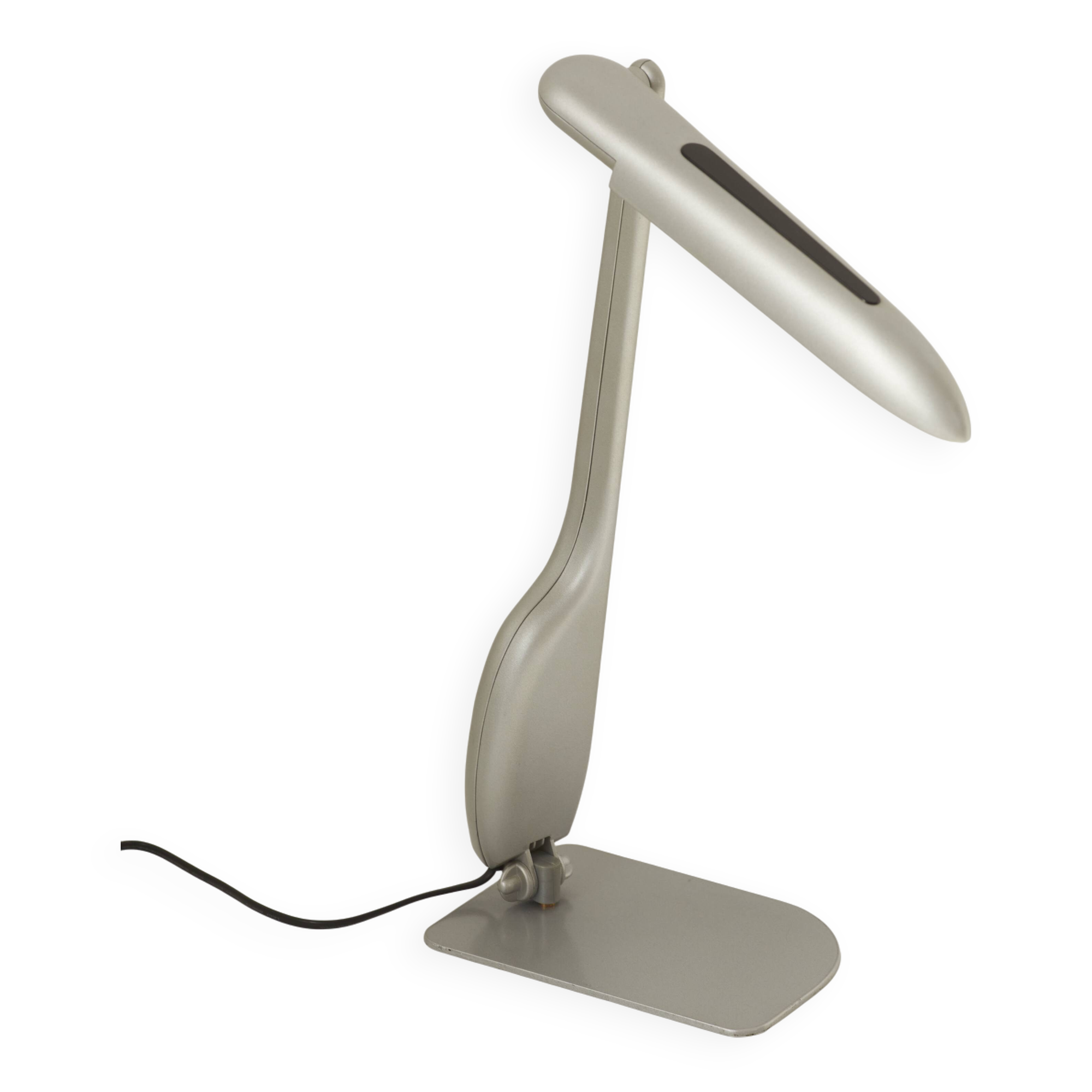 Post-modern gray lamp design Philippe Michel vintage Circa 1980