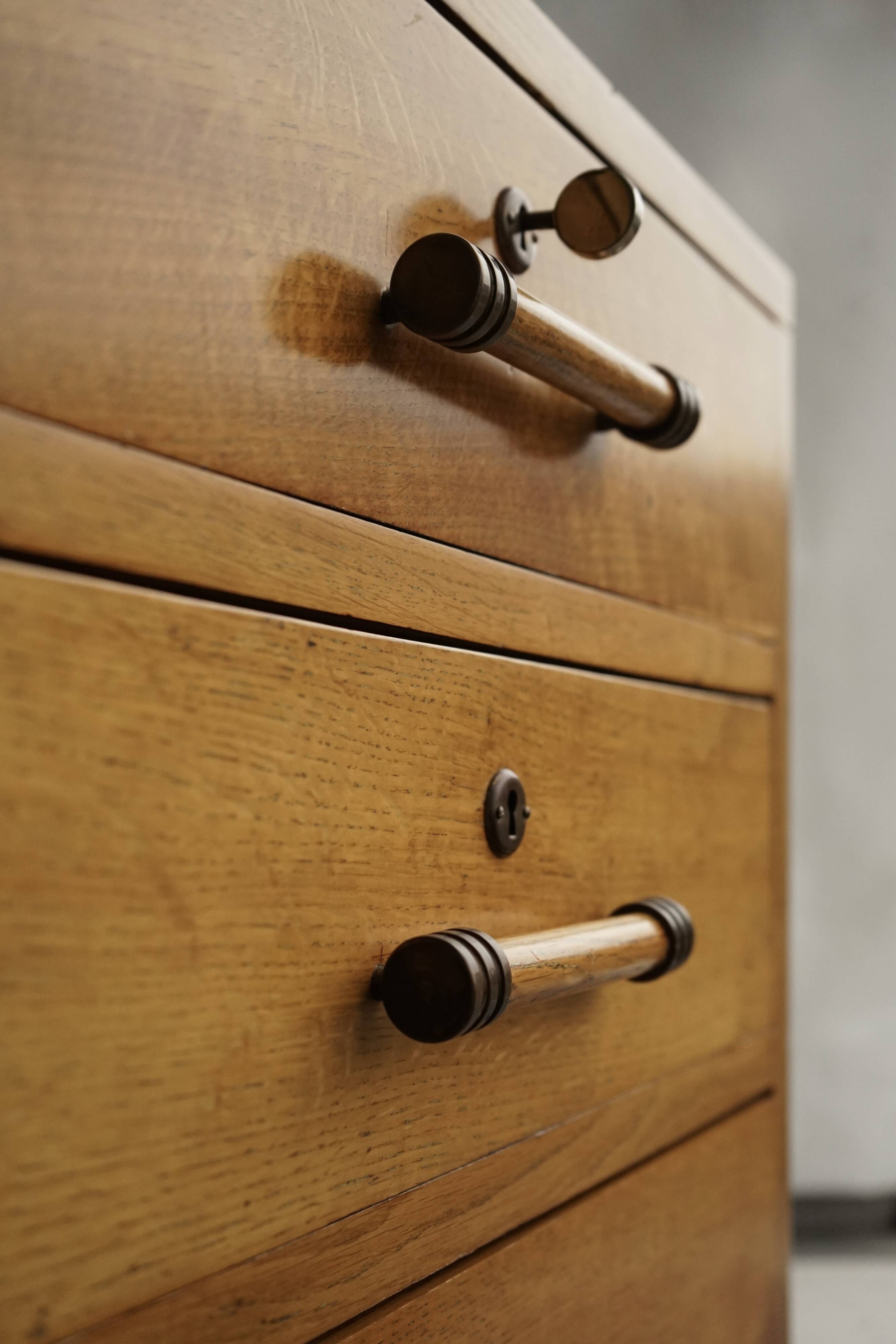 Exceptional Art Deco freestanding Desk. French 1930s