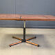 Modernist copper coffee table adjustable in height, 1960s