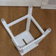 Tabouret bois années 50 blanc
