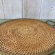 Wicker & brass tray