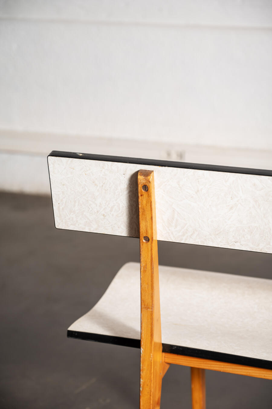 Wood and formica bench