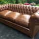 Canapé chesterfield anglais cuir 3 places