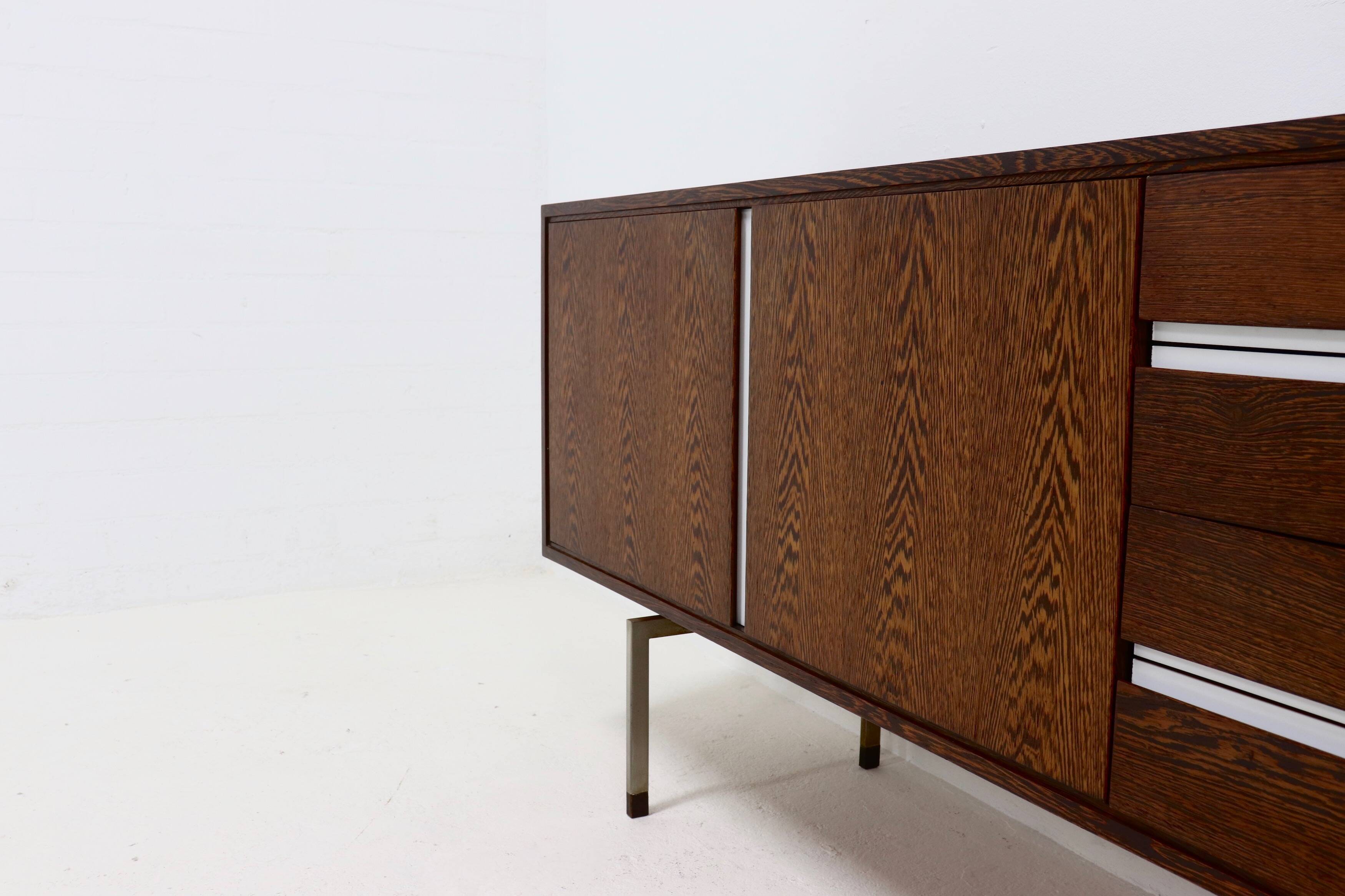 Dutch Minimalist Wenge Wooden Sideboard by Tijsseling 1970s