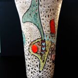 Large free-form abstract vase by Marius Bessone (Vallauris), c. 1950