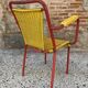 Garden armchair in scoubidou