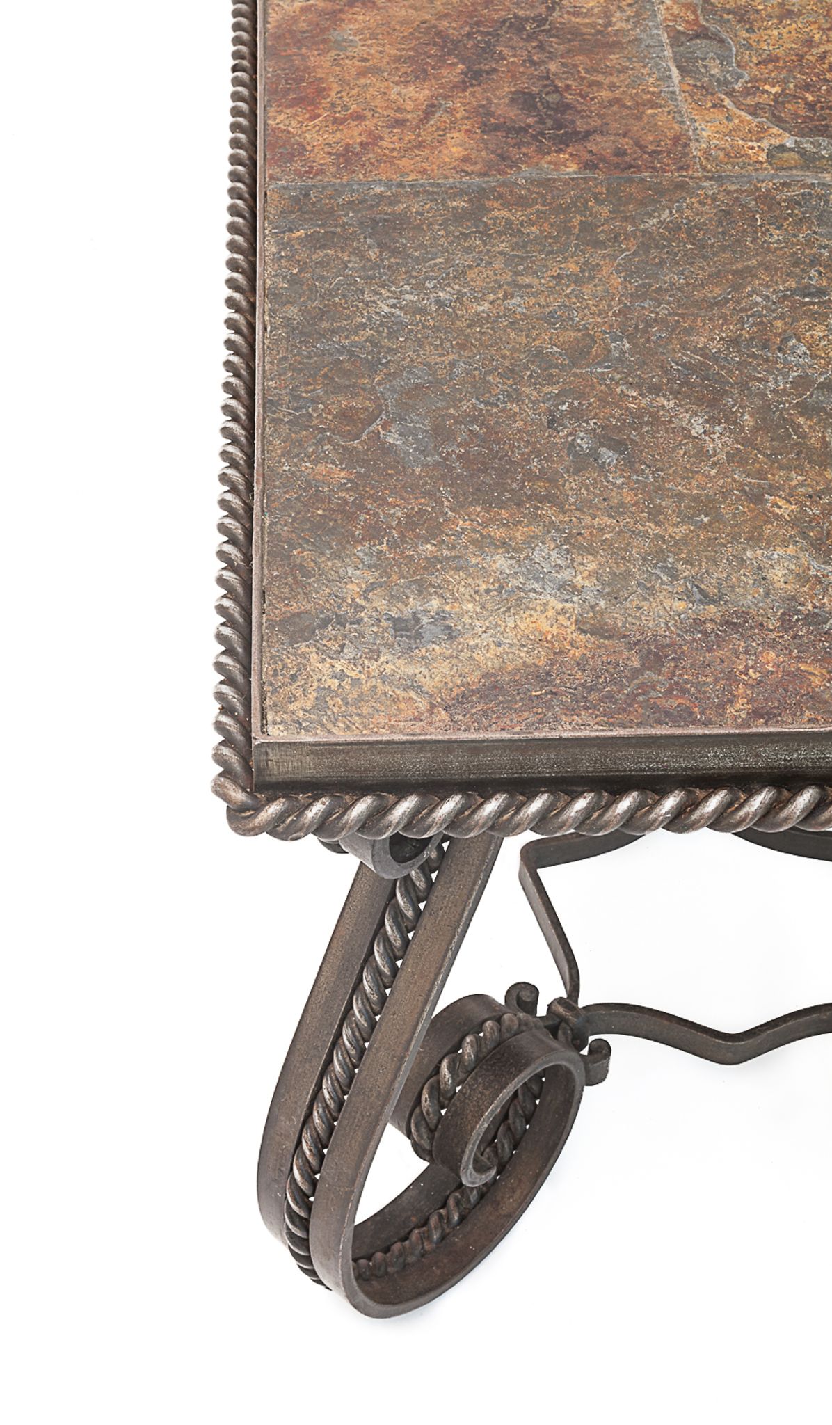 Wrought iron coffee table Merceris 1950