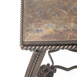 Table basse en fer forgé Merceris 1950