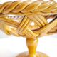 Braided bowl on ceramic base