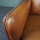 Set of 2 cowhide leather armchairs