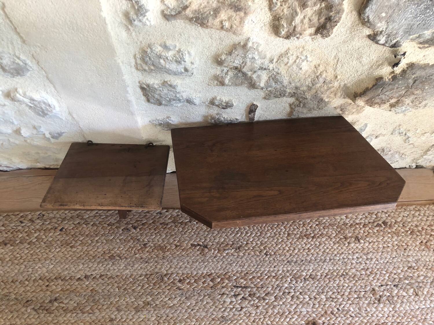 Antique wooden shelves