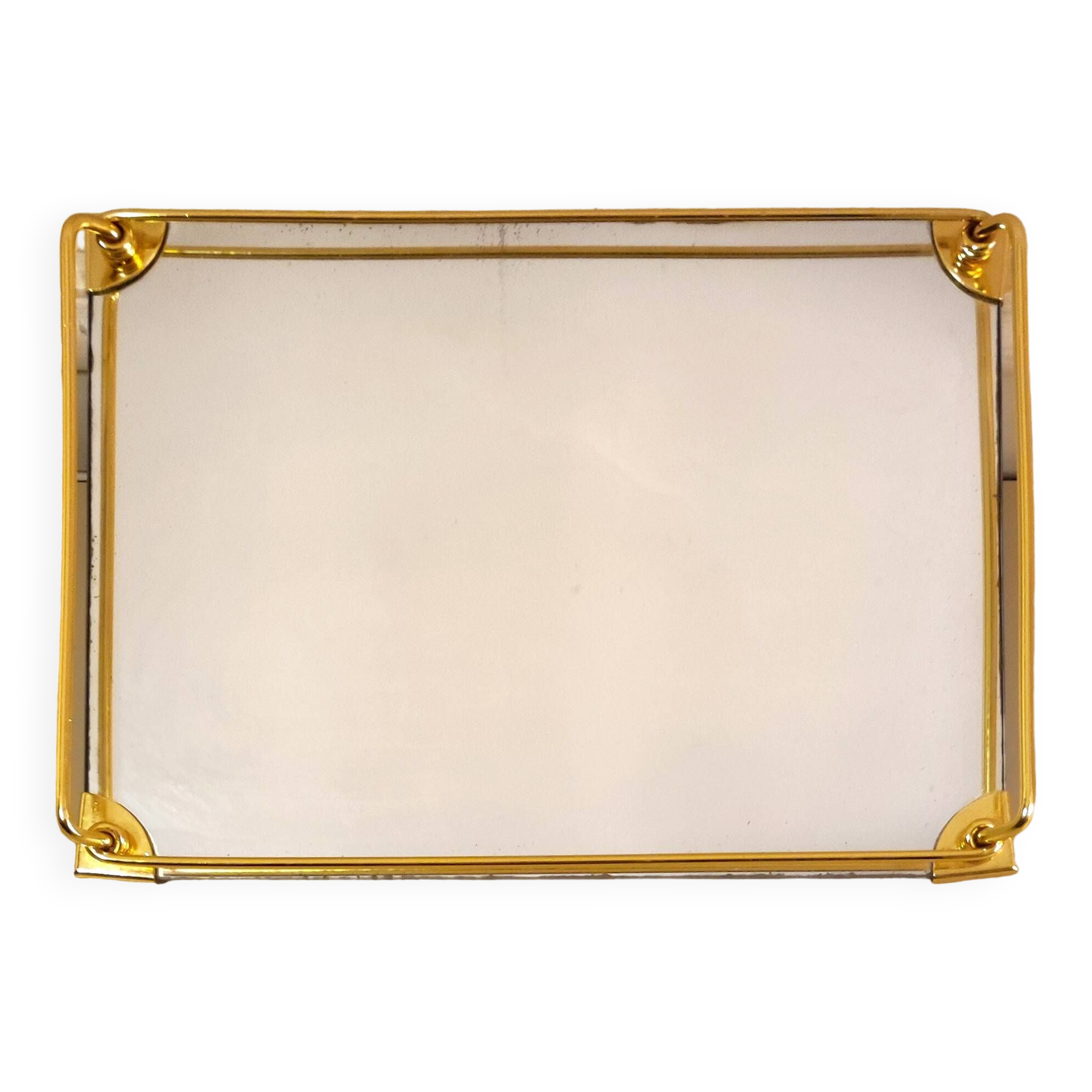 Mirror & gold tray
