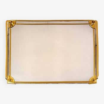 Mirror & gold tray