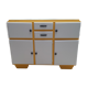 Buffet low yellow and white mado