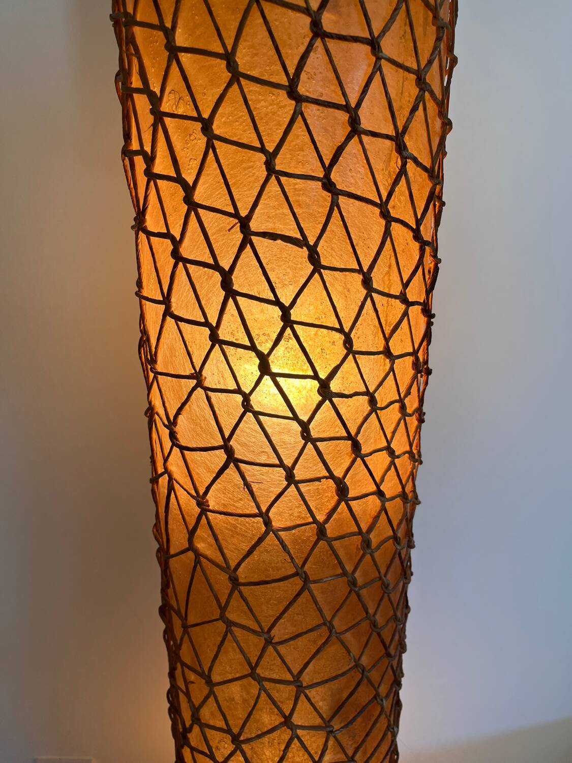 70s bamboo floor lamp