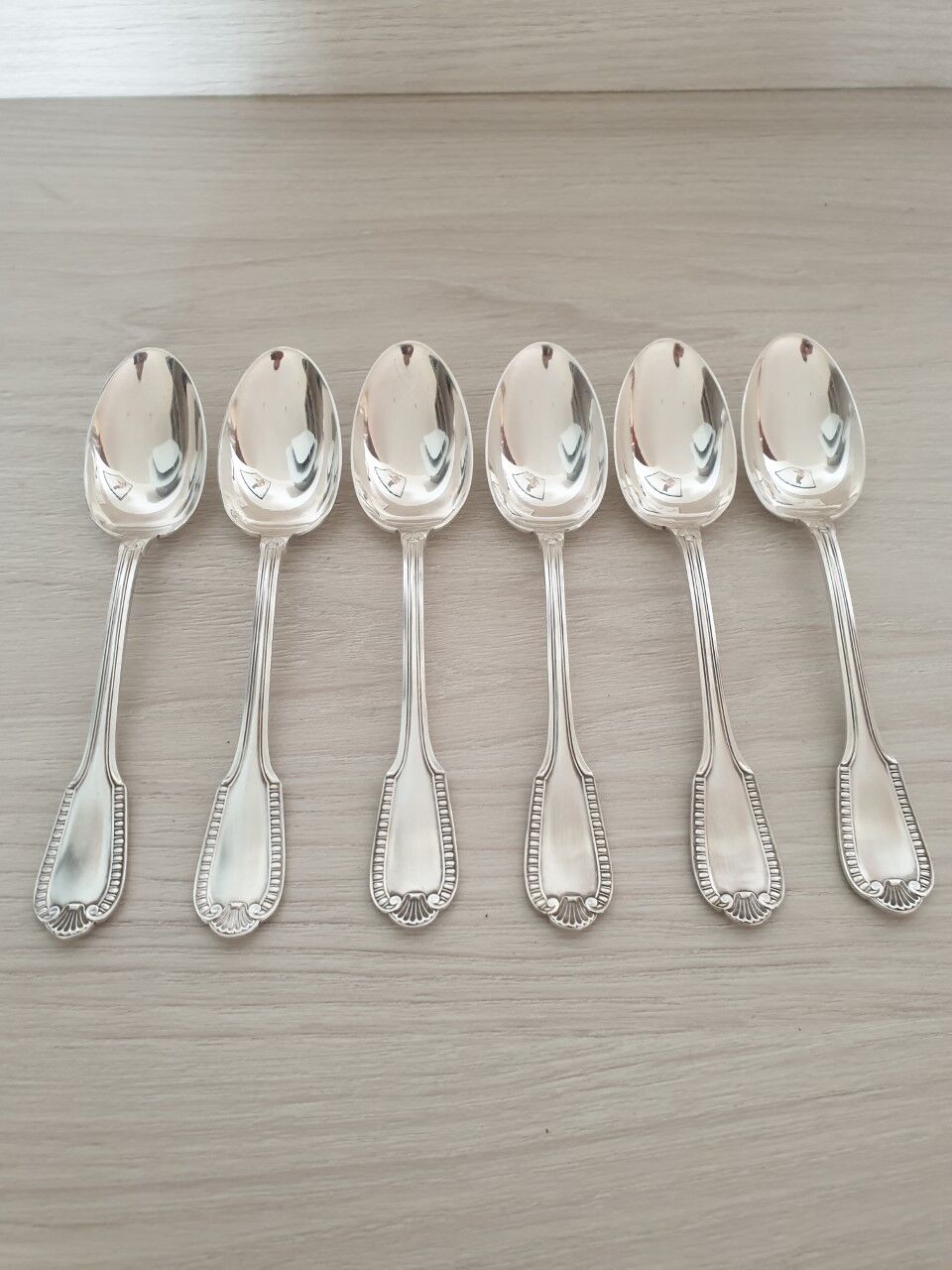 Set of 6 large old boulenger spoons