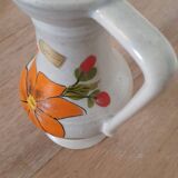 Ceramic vase or pitcher with Poët Laval floral motifs
