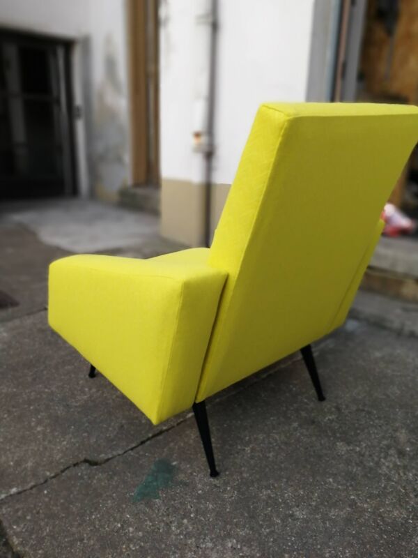 Fauteuil vintage pieds compas