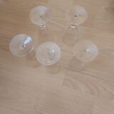 Set of 5 crystal flutes