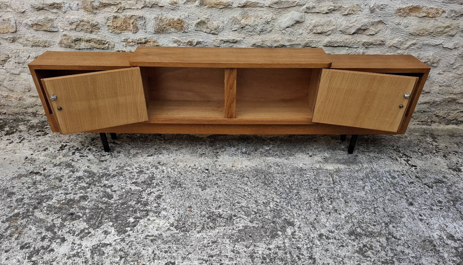Low oak sideboard