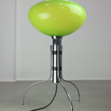 Lampadaire en verre vert vert italien du milieu du siècle