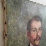 Portrait signed oil XIX th century