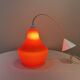 Red Opaline Glass Pendant Light 1970 Space Age Ceiling Lamp Free Form Orange