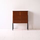Teak bedside table with black details