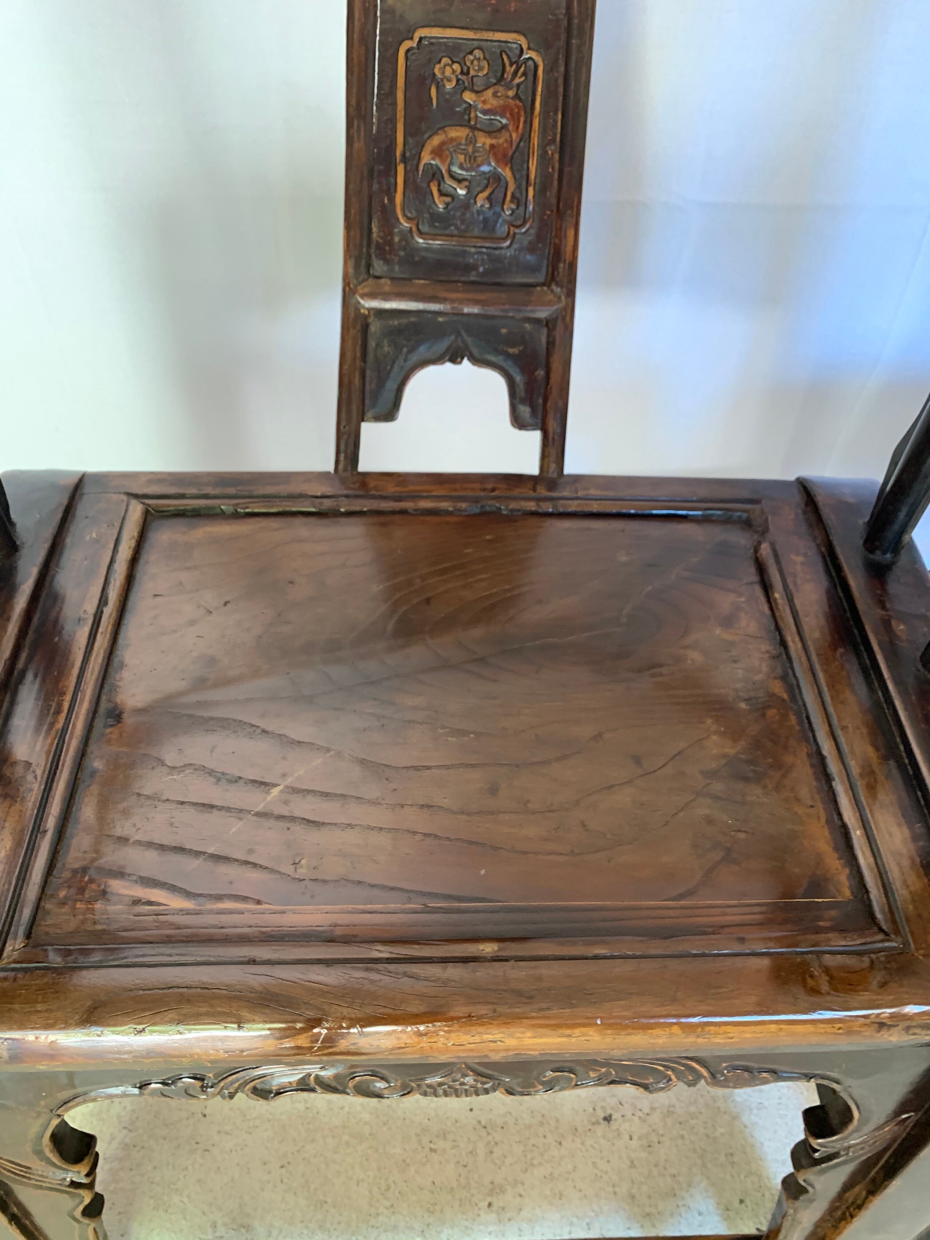 Pair of Chinese armchairs