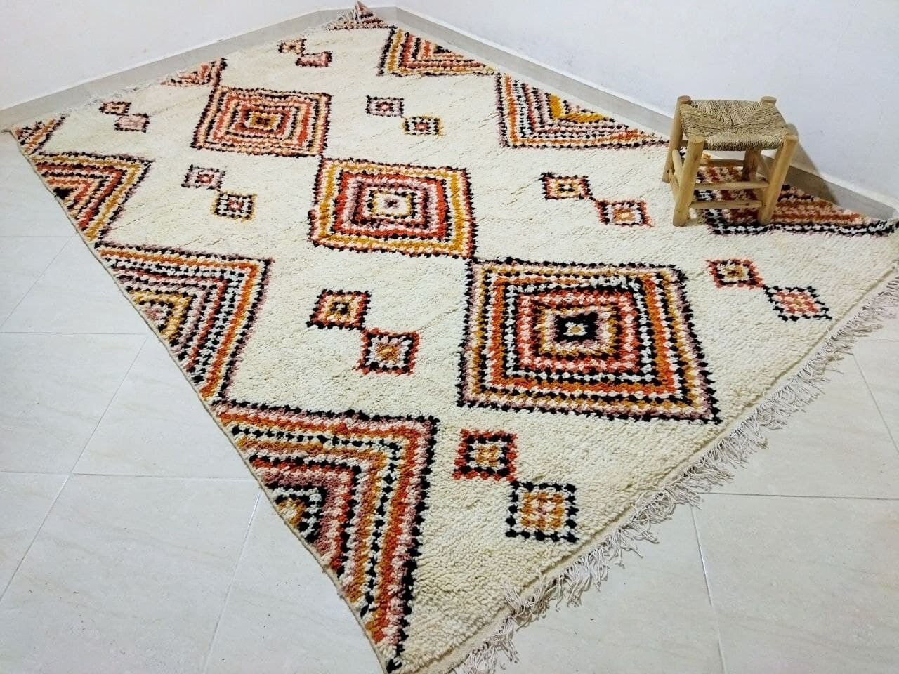 Tapis berbère losanges coloré  312 X 200 CM