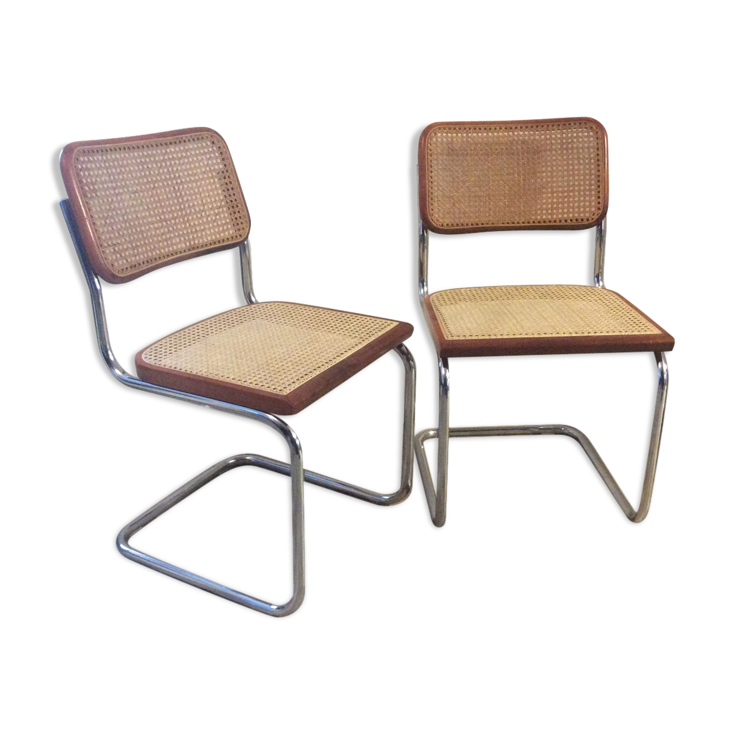 Pair of chairs Marcel Breuer Cesca B32