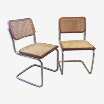 Pair of chairs Marcel Breuer Cesca B32