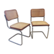 Pair of chairs Marcel Breuer Cesca B32
