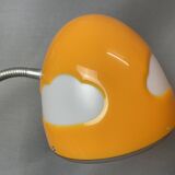 Gooseneck orange table lamp by Henrik Preutz