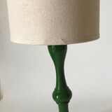 Green laqué wood lamp foot