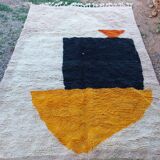 Traditional Berber rug in natural wool 3x2 m