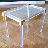 Table d'appoint en plexiglas et verre