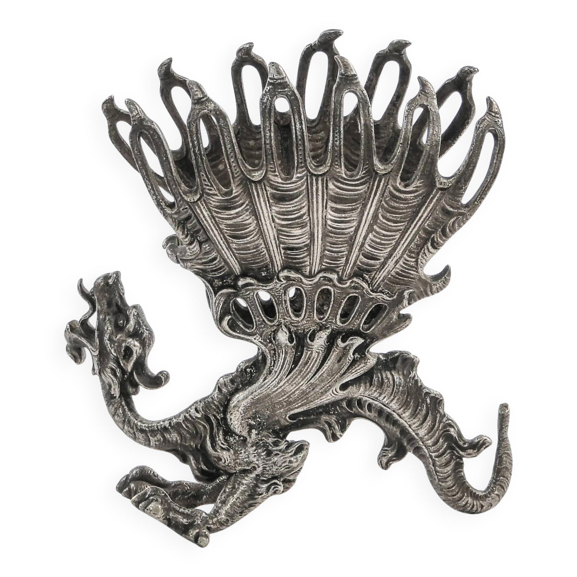 Fruit knife stand, Art Nouveau, silver-plated brass, Fraget, Poland, 19th century