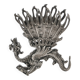 Fruit knife stand, Art Nouveau, silver-plated brass, Fraget, Poland, 19th century