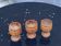 3 coquetiers en bois tourne, vintage