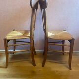 2 Empire chairs in walnut, mulching in perfect condition.