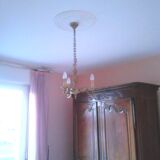 Lustre 3 branches en laiton massif