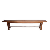 Solid oak bench 2 meters period 1960