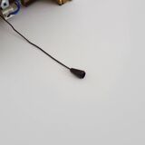 Pair of Vintage Rattan Cane Wall Sconces with Pull Chain