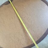 Miroir ovale bois massif 1950