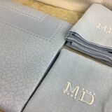 Vintage Damask Monogram Tablecloth & Napkins