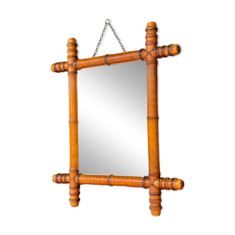 Miroir bambou vintage